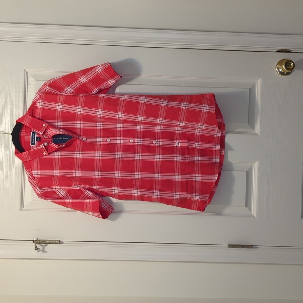 Club Room Mens Short Sleeve Printed Shirt NWT